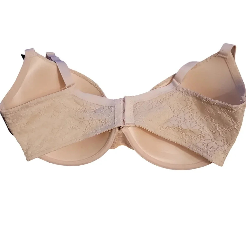 Laura Ashley Underwire Padded Everyday Comfort Bra 38DD Rose Pink Lace - Picture 4 of 4